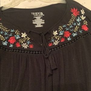 Time and Tru Tops - 3 for $12 Time and Tru Long Sleeve Black Blouse Time and Tru Tops - 3 for $12 Time and Tru Long Sleeve Black Blouse